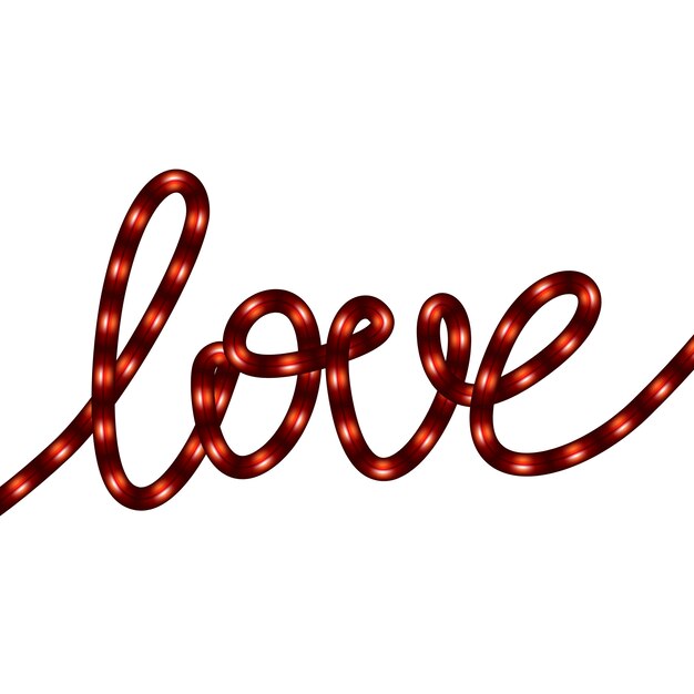 Red Neon Love SIgn.