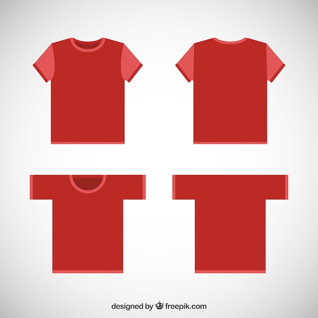 Vecteur red t-shirts