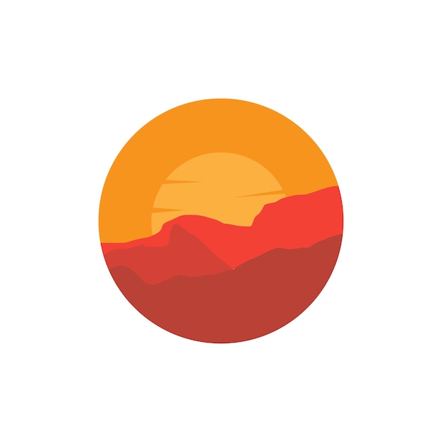 Redorange Jaune Abstrait Cercle Coucher De Soleil Logo Design Vecteur Graphique Symbole Icône Illustration