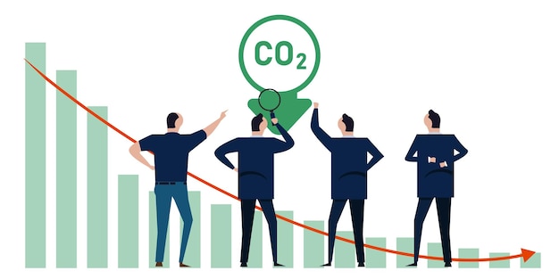 Réduction Des émissions De Co2 Les Dirigeants Sont D'accord Pour Réduire La Pollution En Travaillant Ensemble Coopération