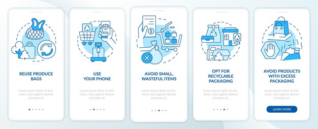 Réduisez les déchets lors de vos achats sur l'écran bleu de l'application mobile d'intégration