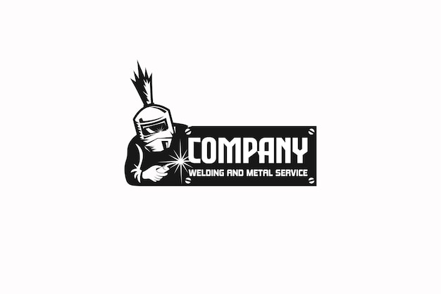 Vecteur référence de logo de logo de soudeur de logo de service de métal créatif