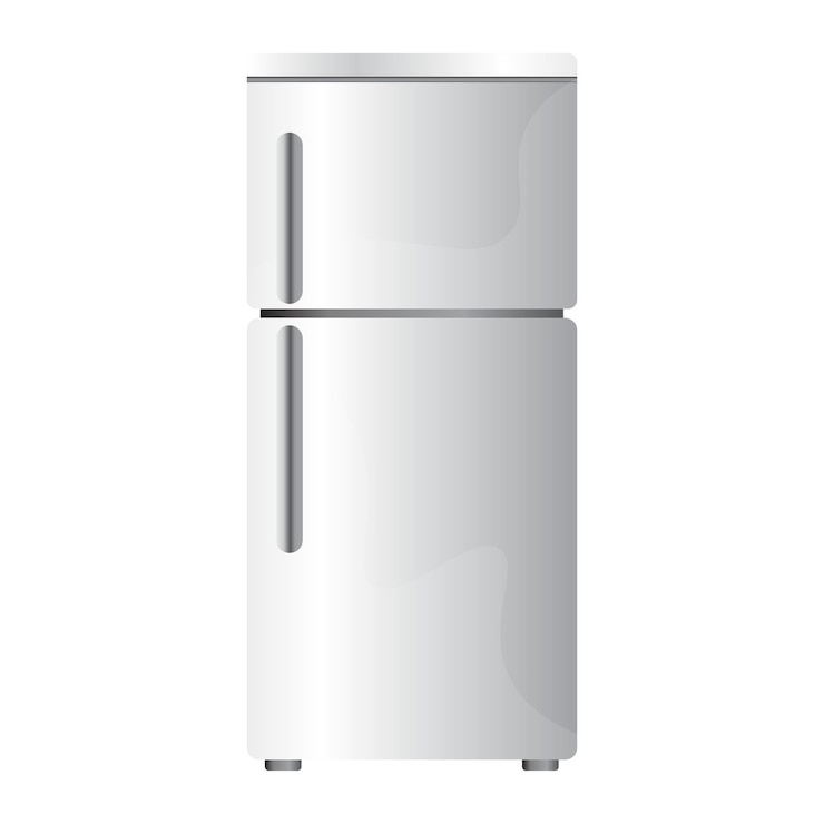Vecteur réfrigérateur de cuisine gris