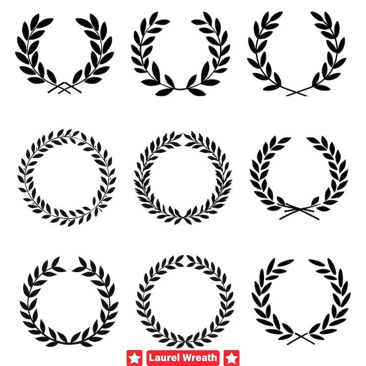Vecteur regal laurel wreath vector pack éléments prestigieux pour les projets de design haut de gamme