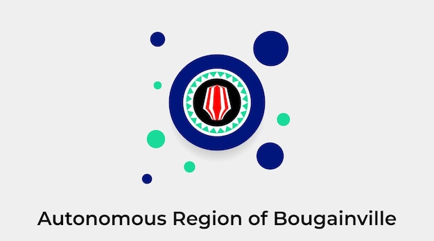 Région Autonome De Bougainville Drapeau Bulle Cercle Forme Ronde Icône Illustration Vectorielle