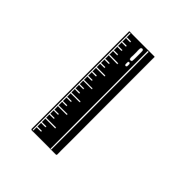 une règle noire avec le numéro