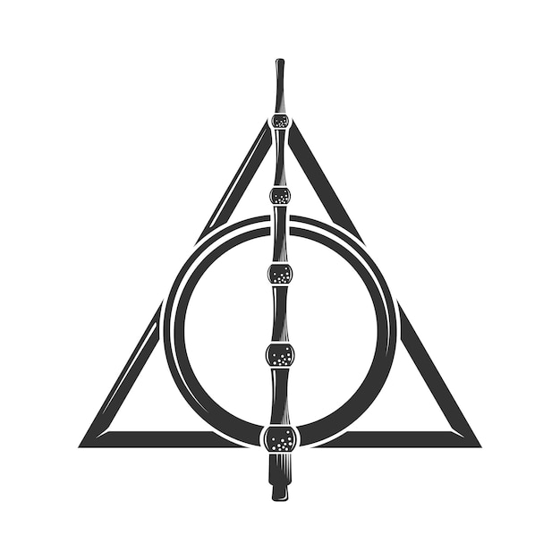 Reliques De La Mort Un Symbole Du Livre Harry Potter Une Baguette Magique Une Pierre De