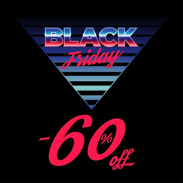 Vecteur remises jusqu'à 60% sur le black friday