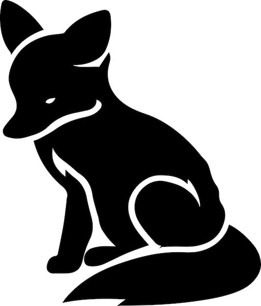 renard, petit, vecteur, silhouette, 3