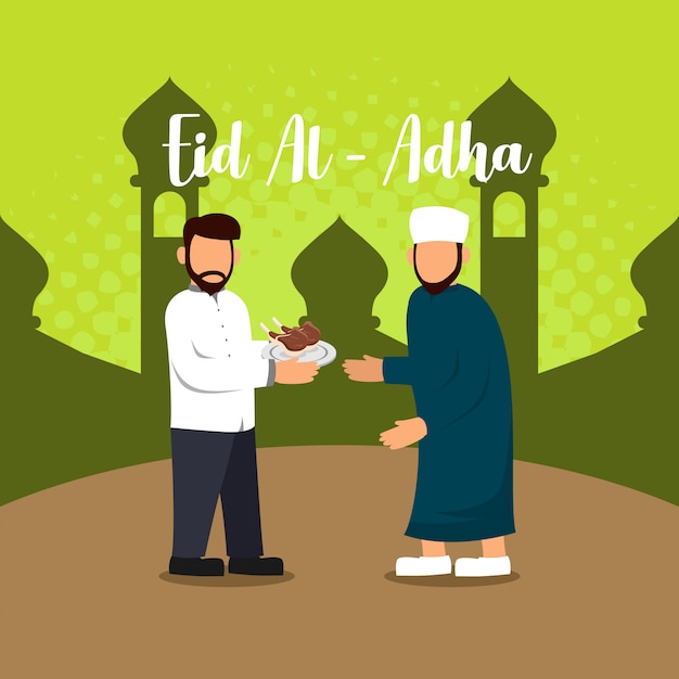 Rencontre Sur Eid Al-adha Illustration