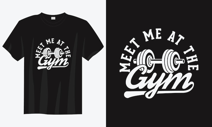 Vecteur rencontrez-moi à la gym typographie vintage gym entraînement t-shirt illustration de conception