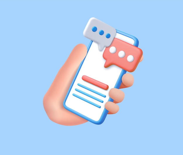 Rendering 3D sur smartphone avec chat flottant