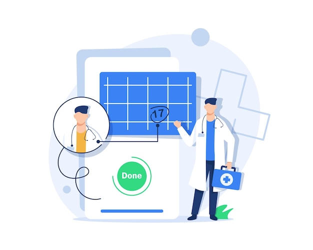 Rendez-vous du docteur. Consultation en ligne. Technologie de santé moderne. Hôpital