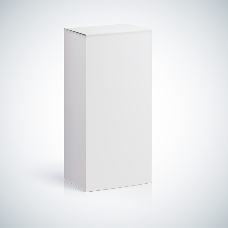 Rendu 3D d'une boîte blanche