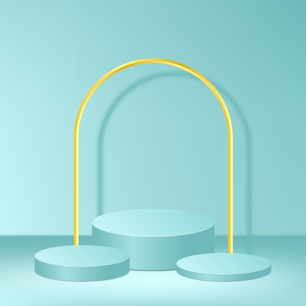 rendu 3d d'un podium ou d'une scène minimaliste pour l'affichage ou la présentation de produits