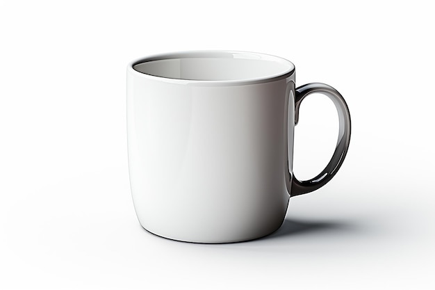 Vecteur rendu 3d d'une tasse de café réaliste belle tasse sur fond blanc