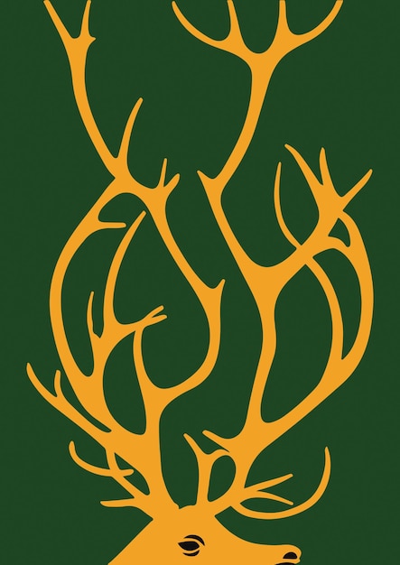 Vecteur renne, orignal, animal, chasse, illustration