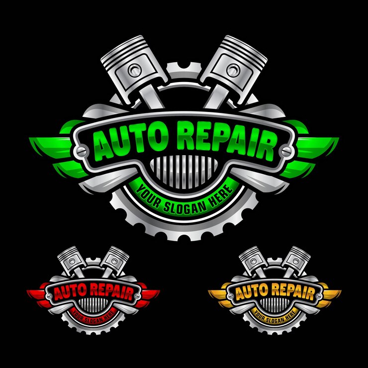Vecteur réparation automobile et logo de garage. logo parfait pour l'industrie automobile.
