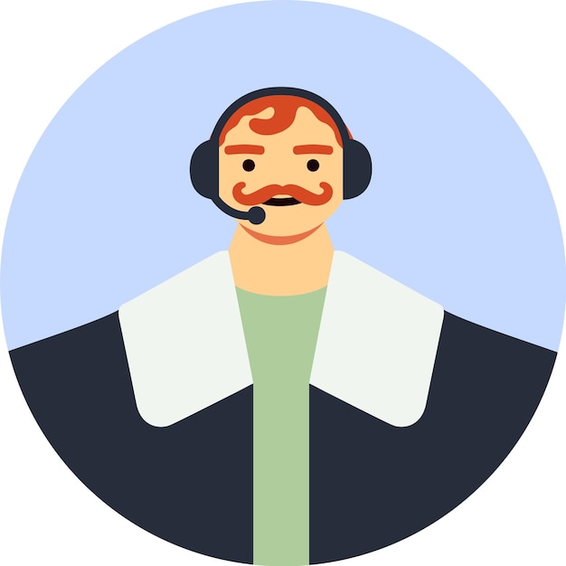Représentant du service à la clientèle aidant les clients en fournissant un soutien et en répondant aux questions avec un casque et un microphone offrant un excellent service à la clients