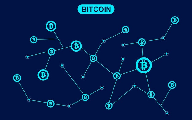 Réseau de distribution de blockchain de crypto-monnaie Bitcoin