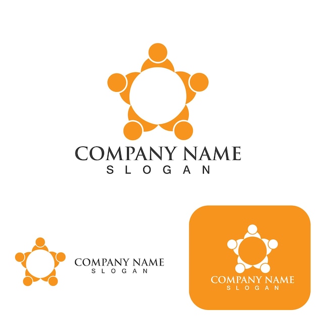 Réseau De Logo De Groupe Communautaire Et Vecteur D'icône Sociale