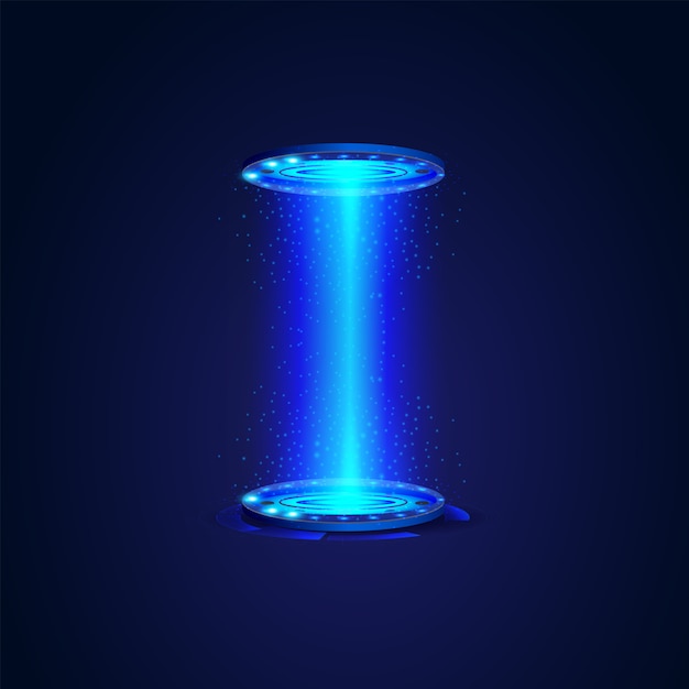 réseau moderne technologie science futur abstrait, portail et hologramme éléments du cercle futuriste. modèle de conception d'illustration