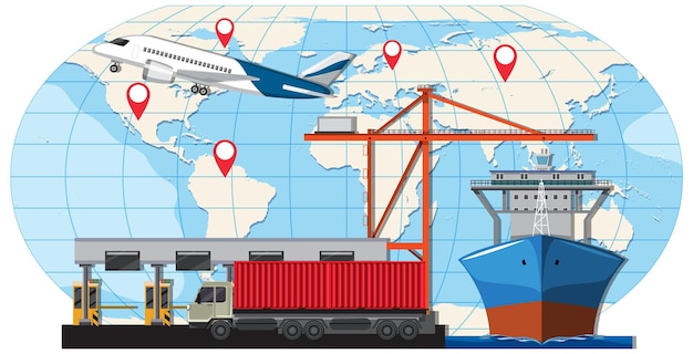 Réseau mondial de commerce et de transport