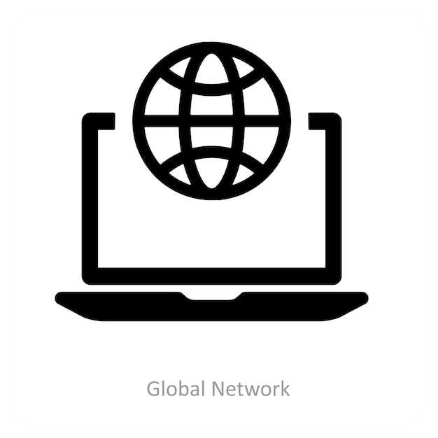Le réseau mondial et le concept d'icône de Big Data