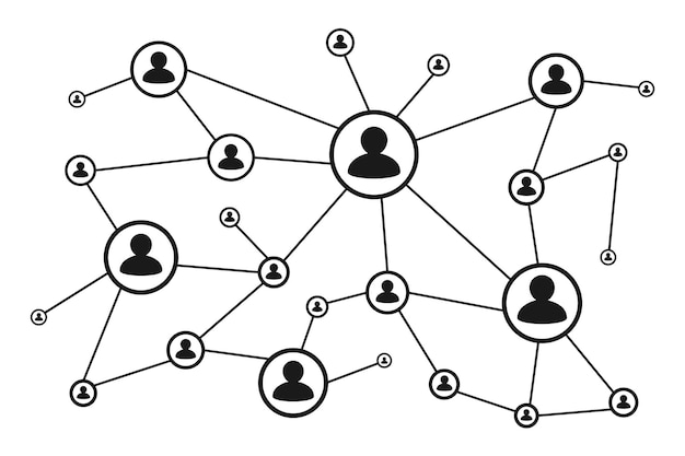 Réseau mondial Connecter les gens Réseau social Illustration vectorielle