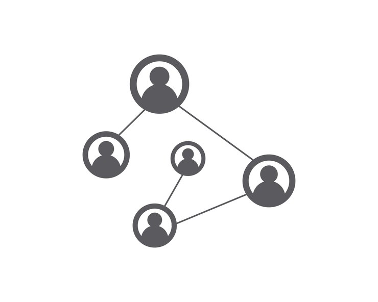 Vecteur réseau de personnes et icône sociale