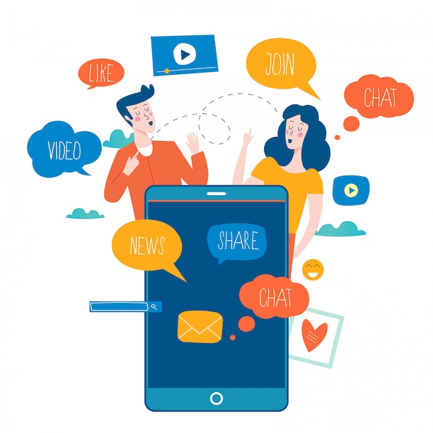 Réseaux sociaux, réseautage, clavardage et textos