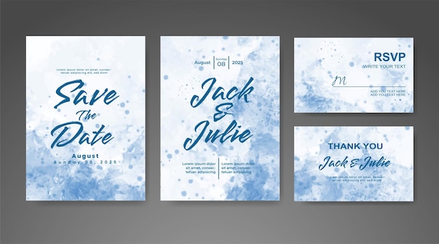 Réservez La Date Avec Un Fond Aquarelle Design Pour Votre Invitation