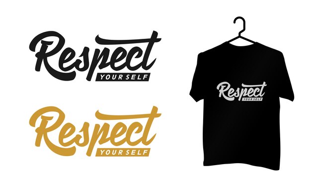 Respectez Votre Calligraphie / Typographie De Lettrage Sur T-shirt