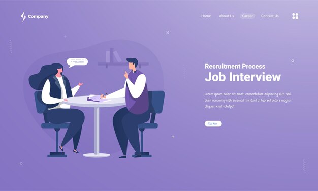 Ressources Humaines Avec Entretien D'embauche Sur La Page De Destination