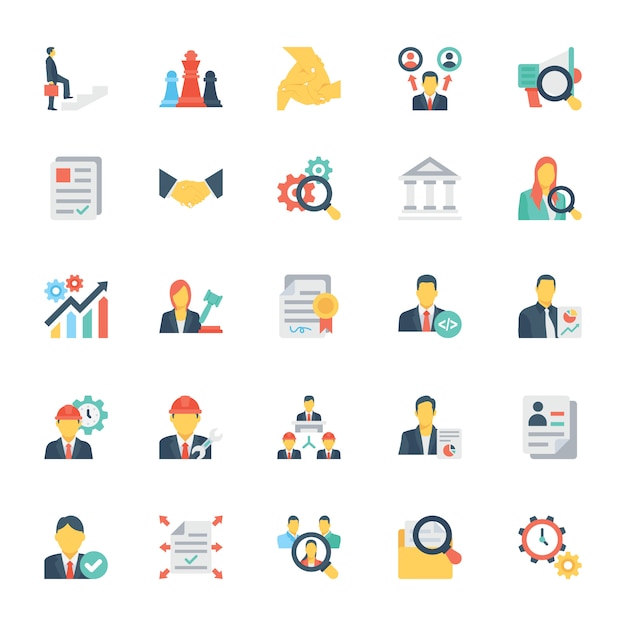 Ressources humaines et gestion des icônes colorées