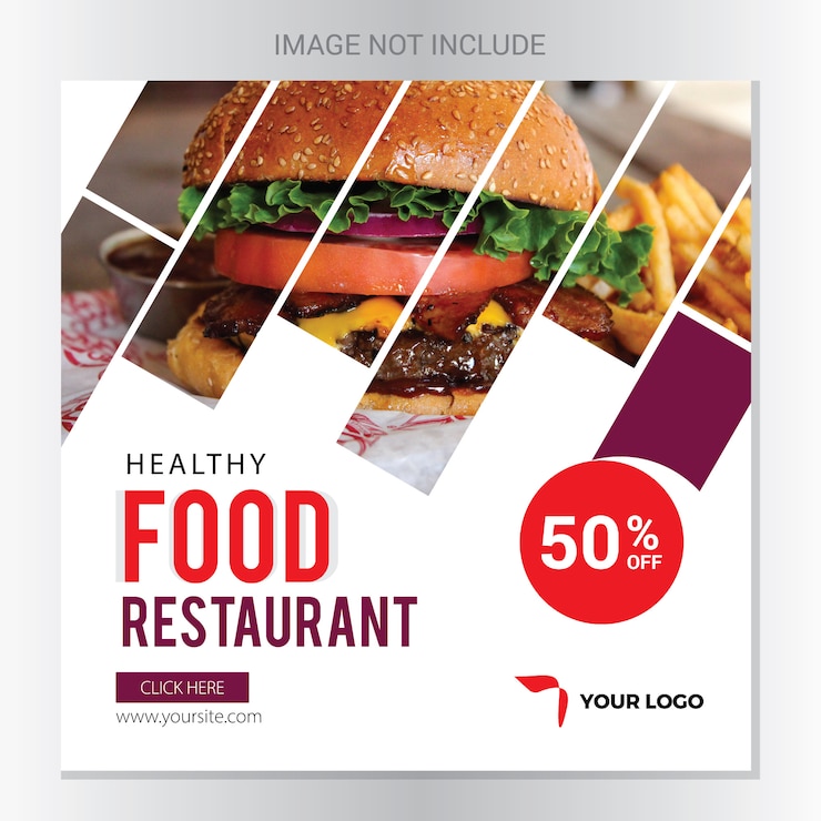 Restaurant Bannière de médias sociaux