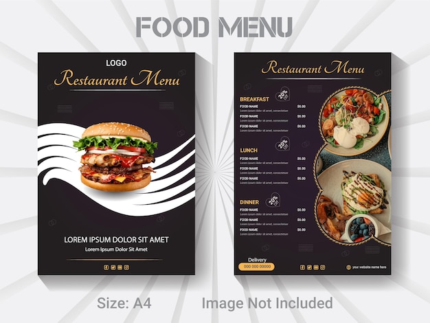 Vecteur restaurant délicieux modèle de menu de nourriture du nouvel an, mise en page de papier alimentaire asiatique moderne.