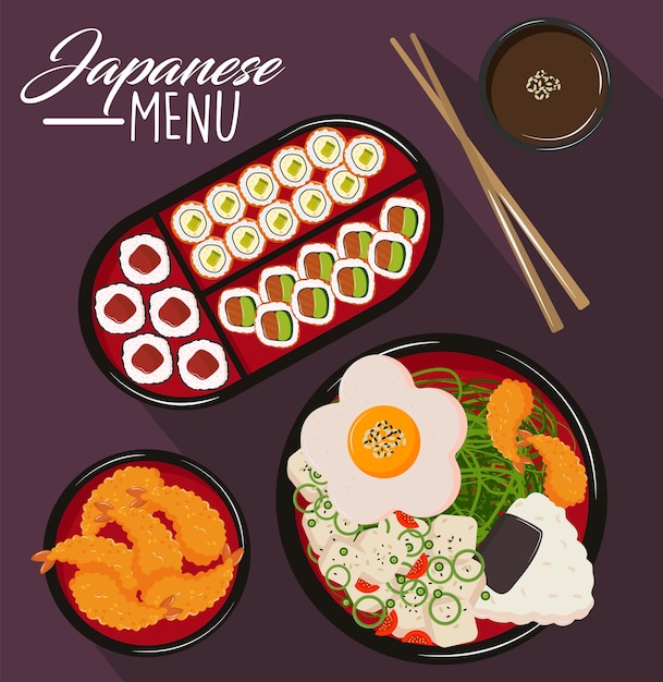 Restaurant menu japonais