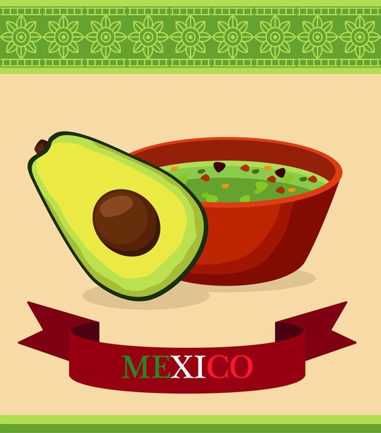 Restaurant mexicain avec avocat et guacamole