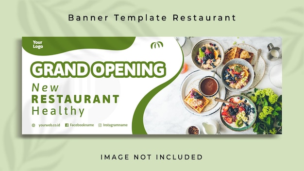 Restaurant de nourriture de modèle de bannière gratuit