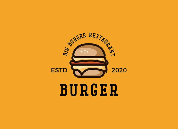 Restauration rapide d'illustration vectorielle de hamburger. Logo Burger et vecteur pour restauration rapide.