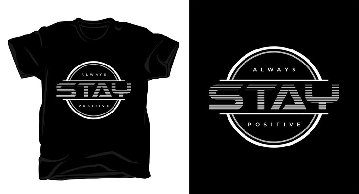 Vecteur restez toujours positif typographie tshirt design print
