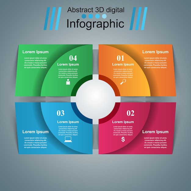 Résumé 3d Infographique