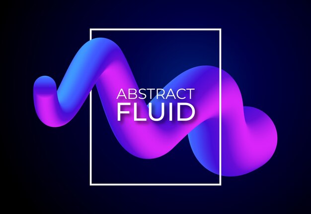 Vecteur résumé 3d wave fluid