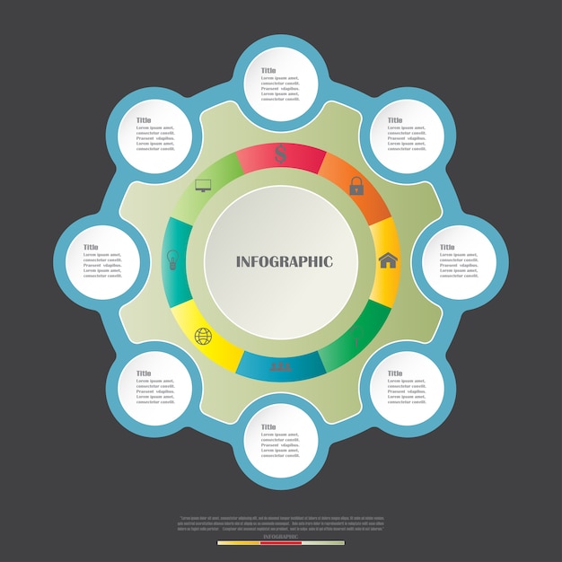 Vecteur résumé d'affaires infographique