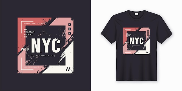 Résumé élégant De T-shirt Et D'habillement De New York City. Impression, Typographie, Affiche. Nuancier Global.