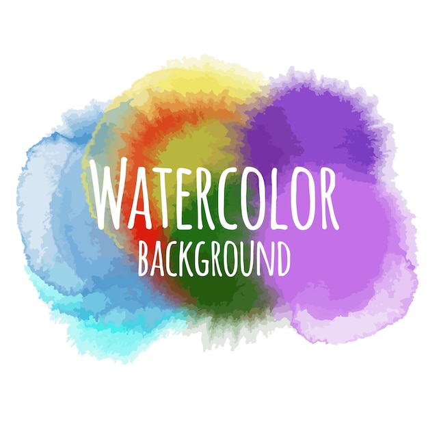 Résumé fond aquarelle multicolore isolé sur blanc Vector