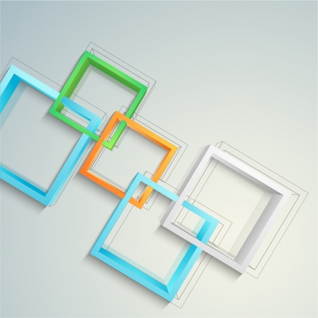 Vecteur résumé de fond avec des carrés de différentes couleurs
