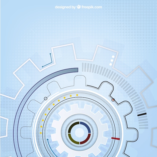 Vecteur résumé fond d'engrenage