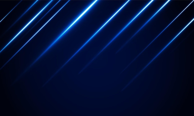 Résumé haute vitesse flèche lumière feu bleu sur fond technologique Hitech communication concept innovation fond